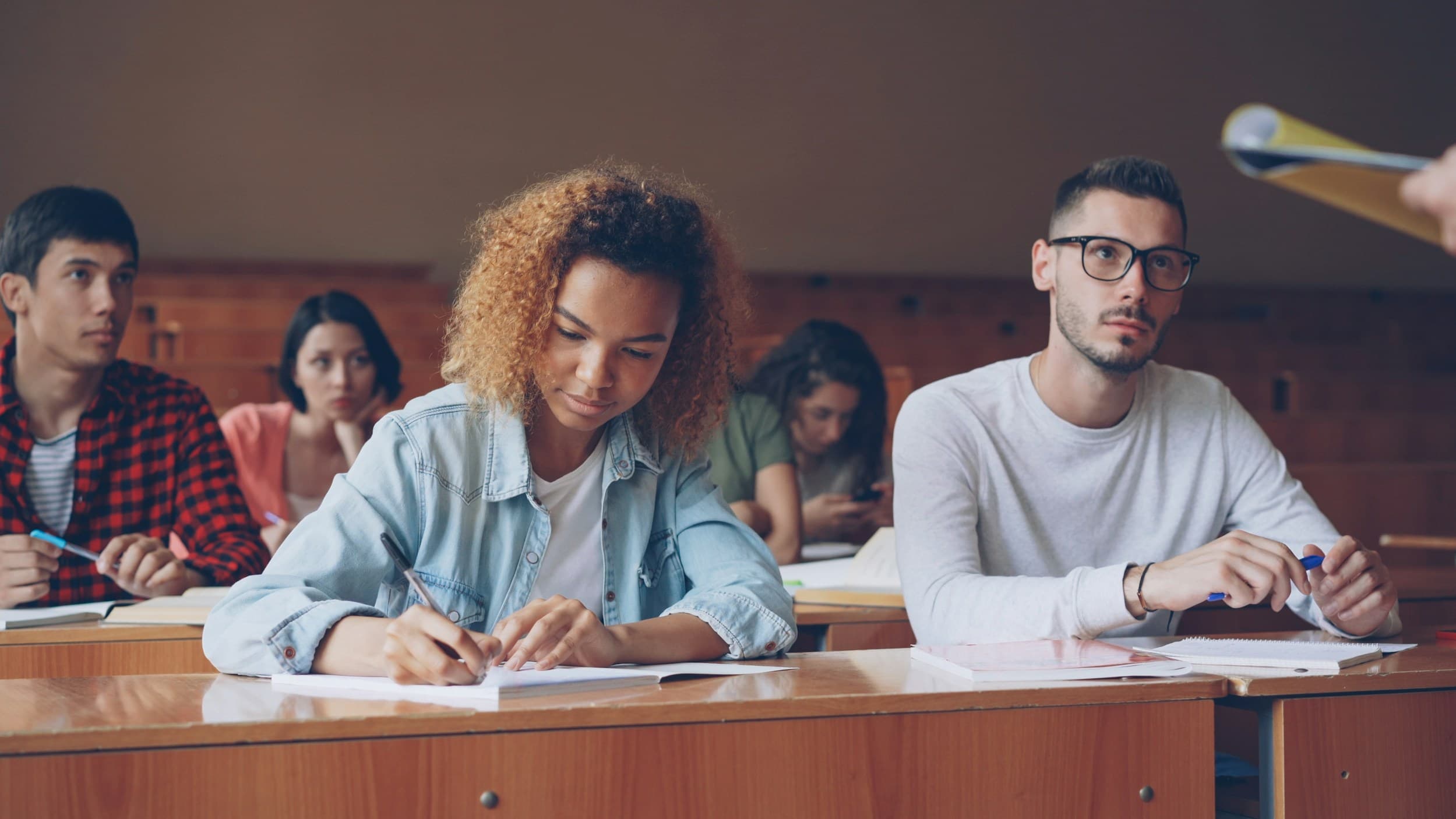 Students studying
