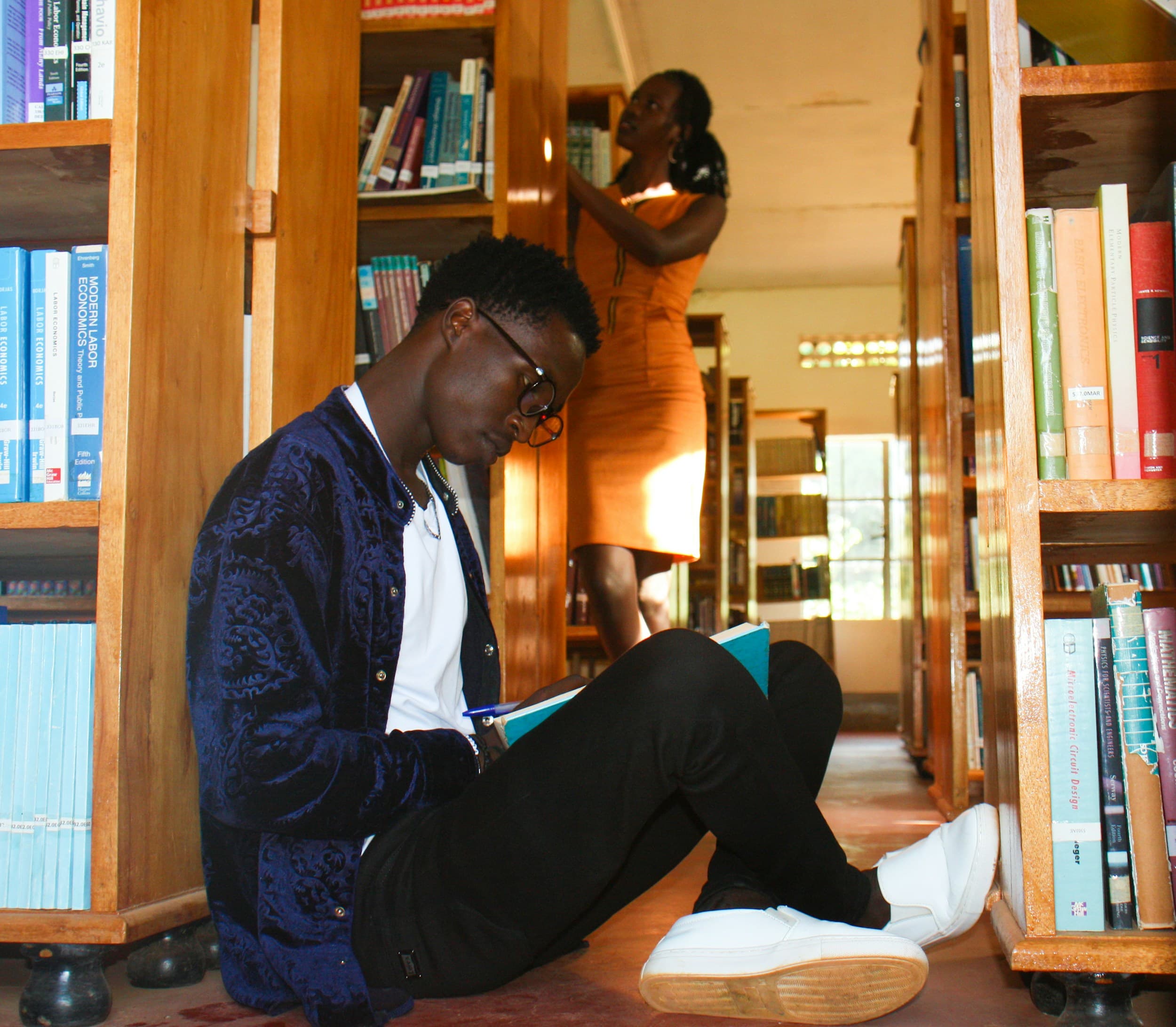 Student using tablet